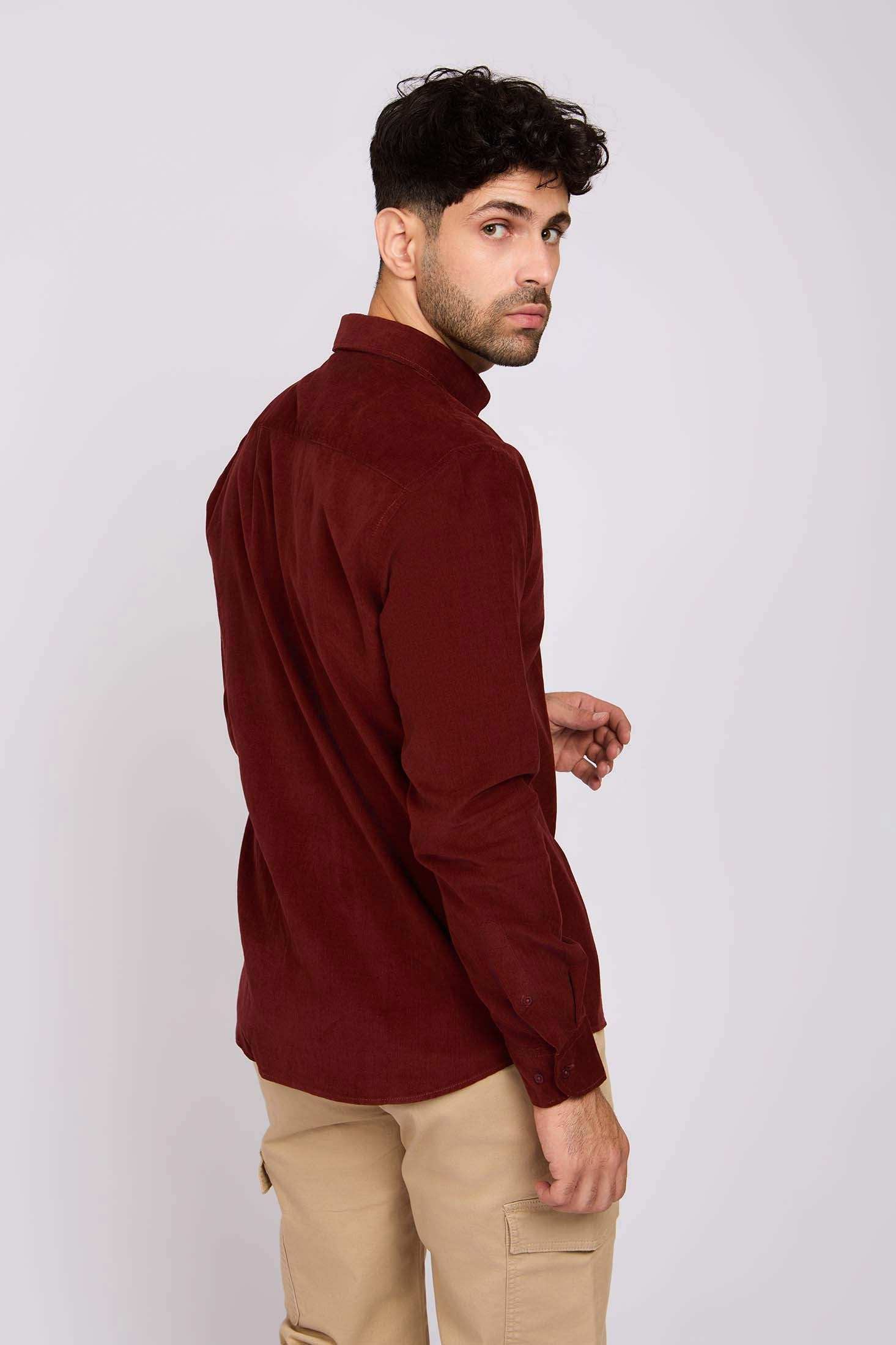 قميص رجالي عادي - رمادي