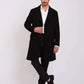 Men Regular Fit Coat Black
