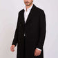 Men Regular Fit Coat Black