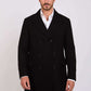 Men Regular Fit Coat Black