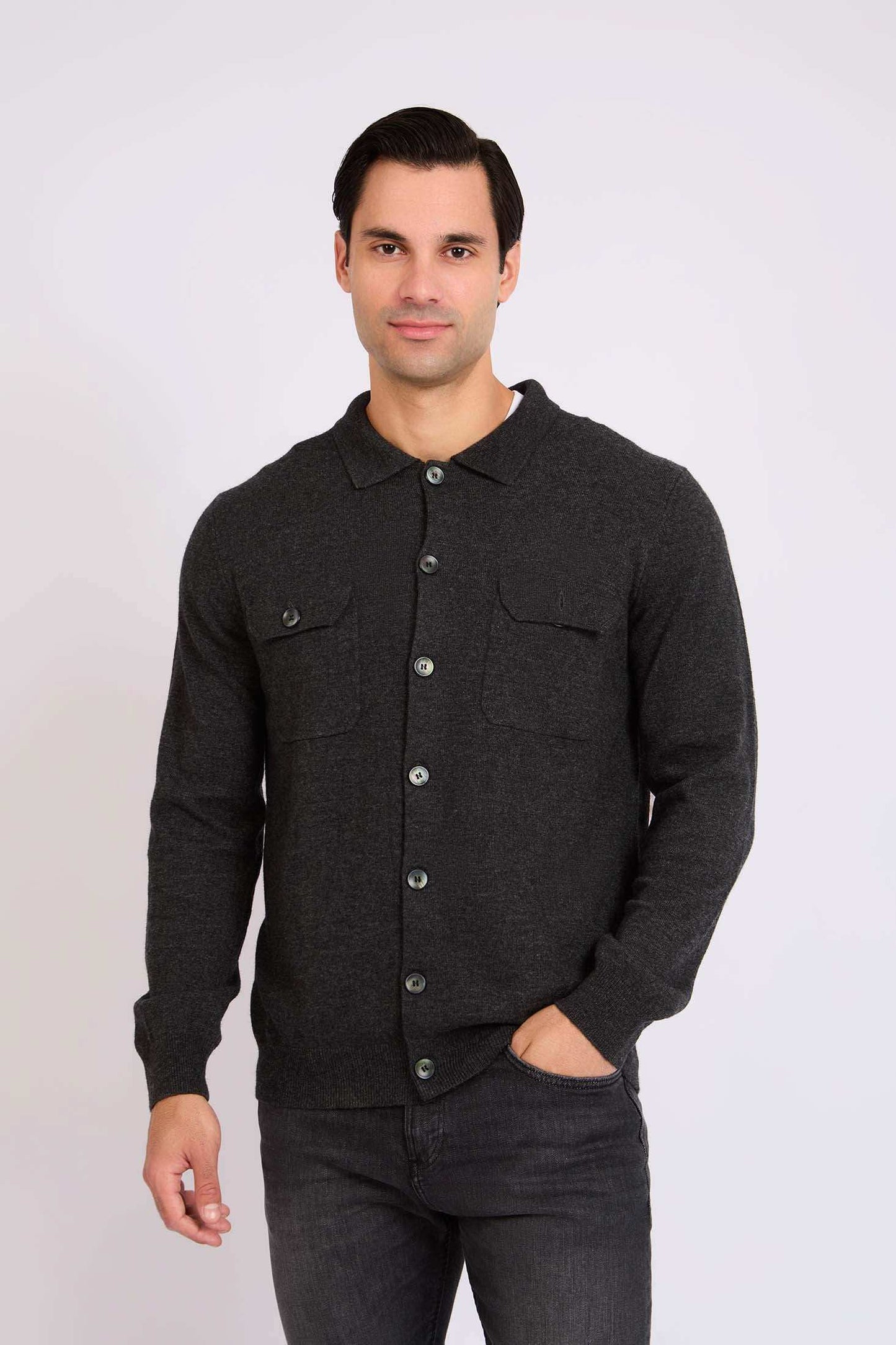 Men Regular Fit Jacket Black