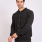 Men Regular Fit Jacket Black