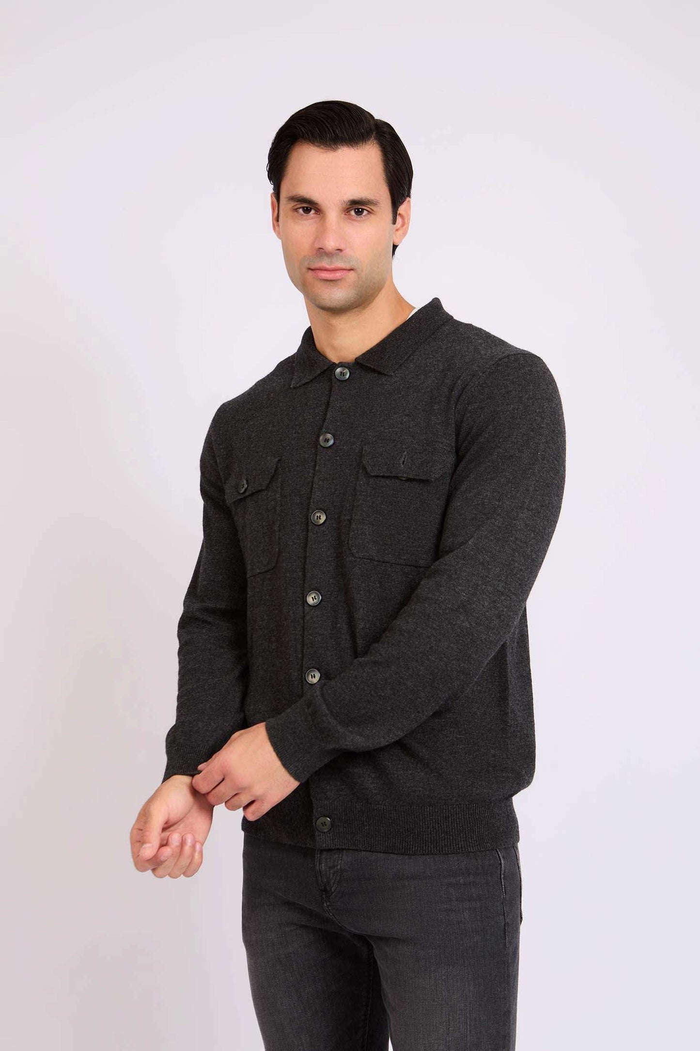 Men Regular Fit Jacket Black