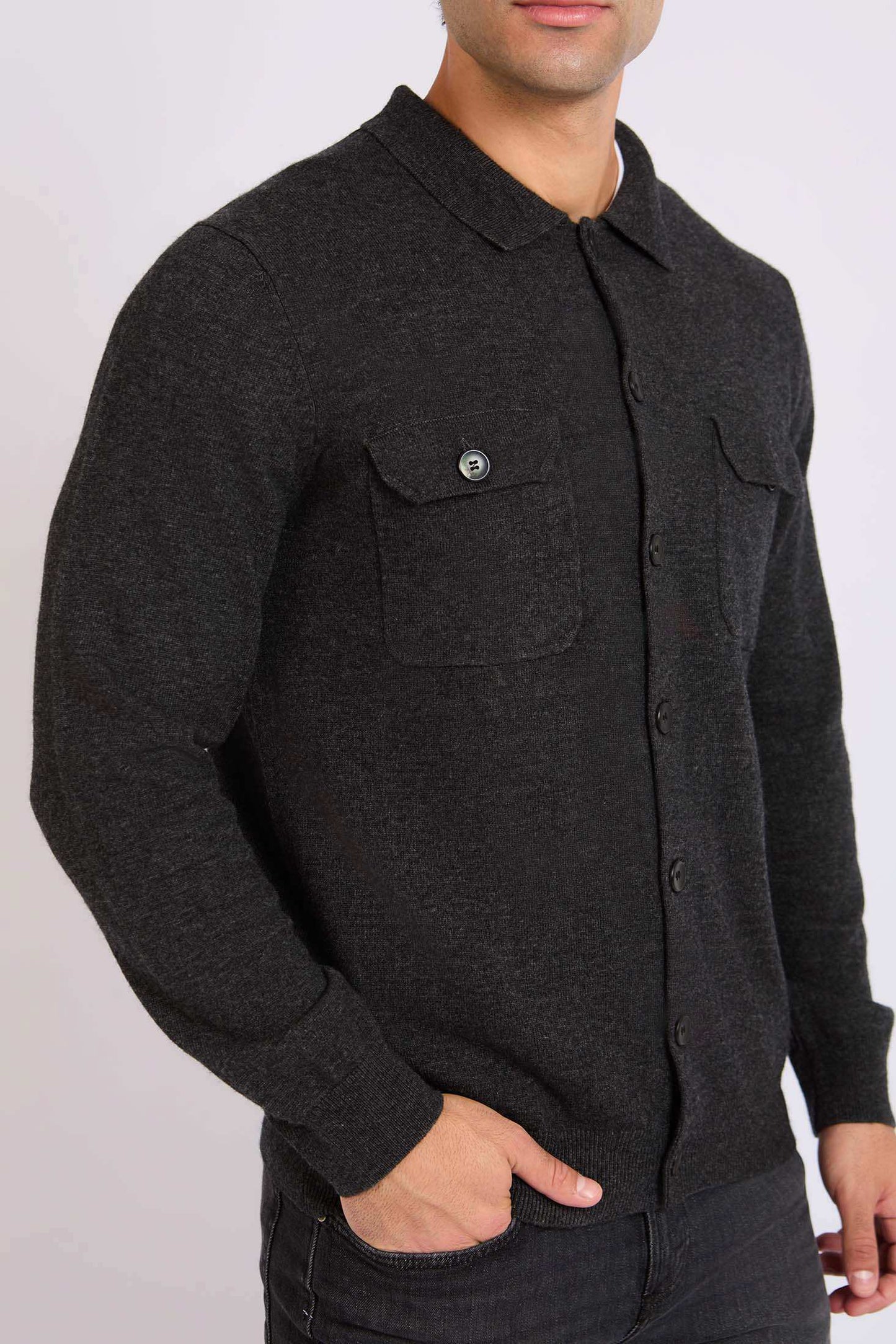 Men Regular Fit Jacket Black