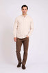Men Regular Fit Shirt Brown