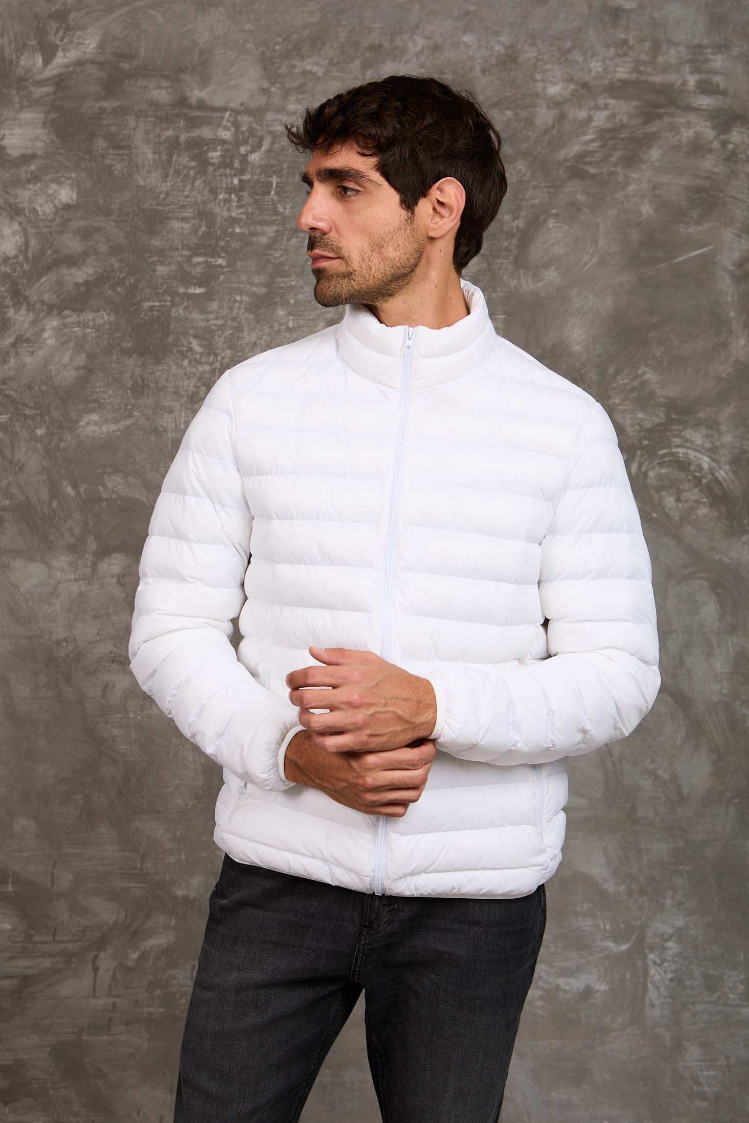 Men Regular Fit Jacket White