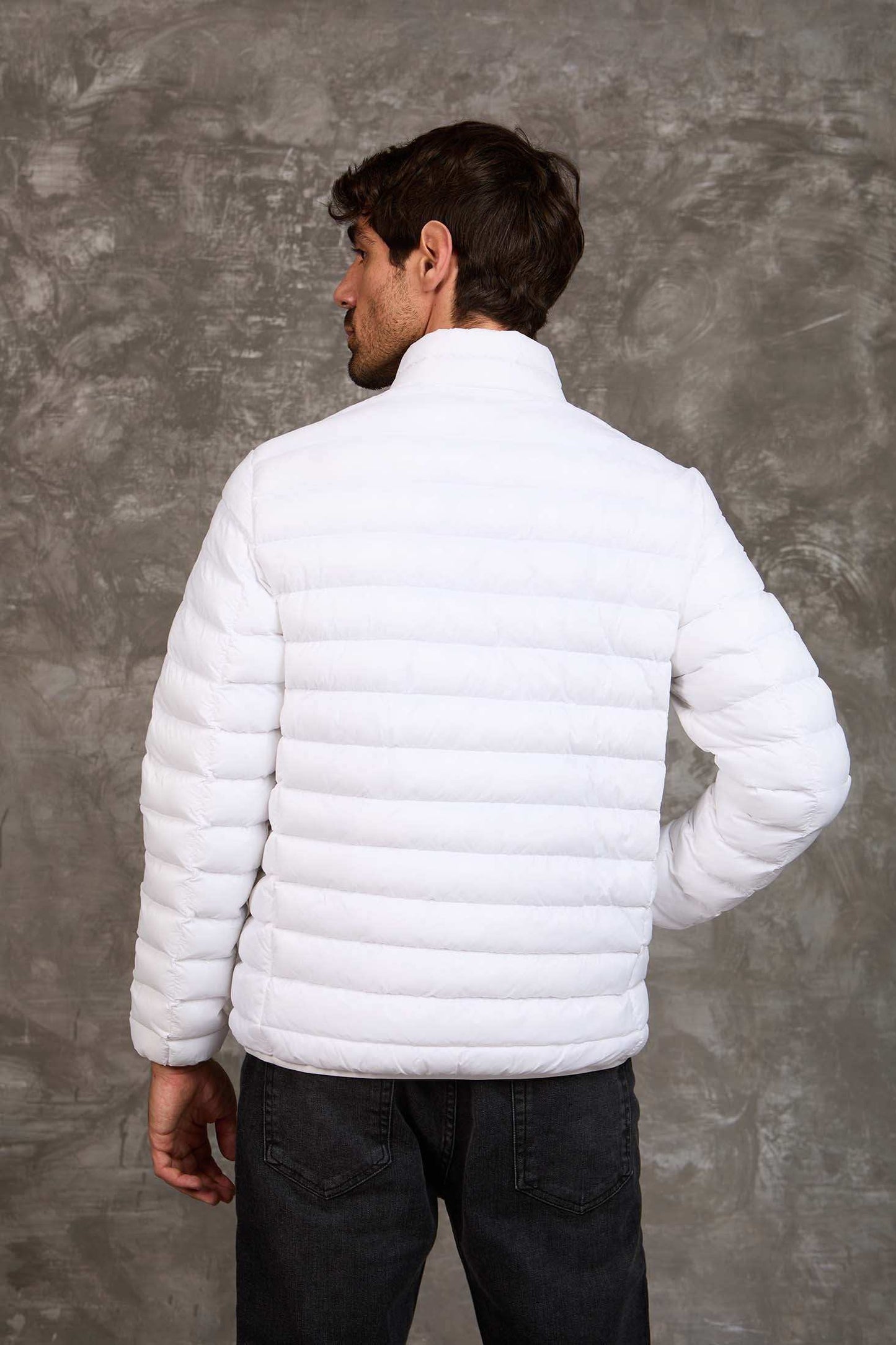 Men Regular Fit Jacket White