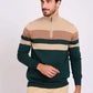 Men Regular Fit Pullover Green