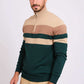 Men Regular Fit Pullover Green
