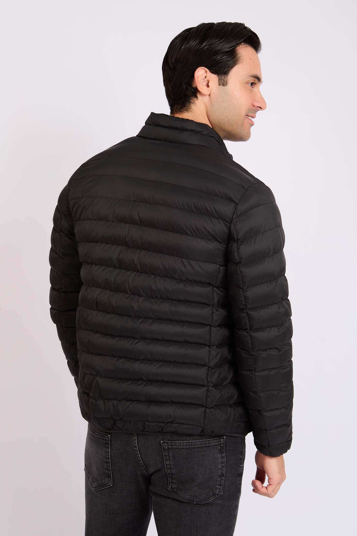 Men Regular Fit Jacket Black