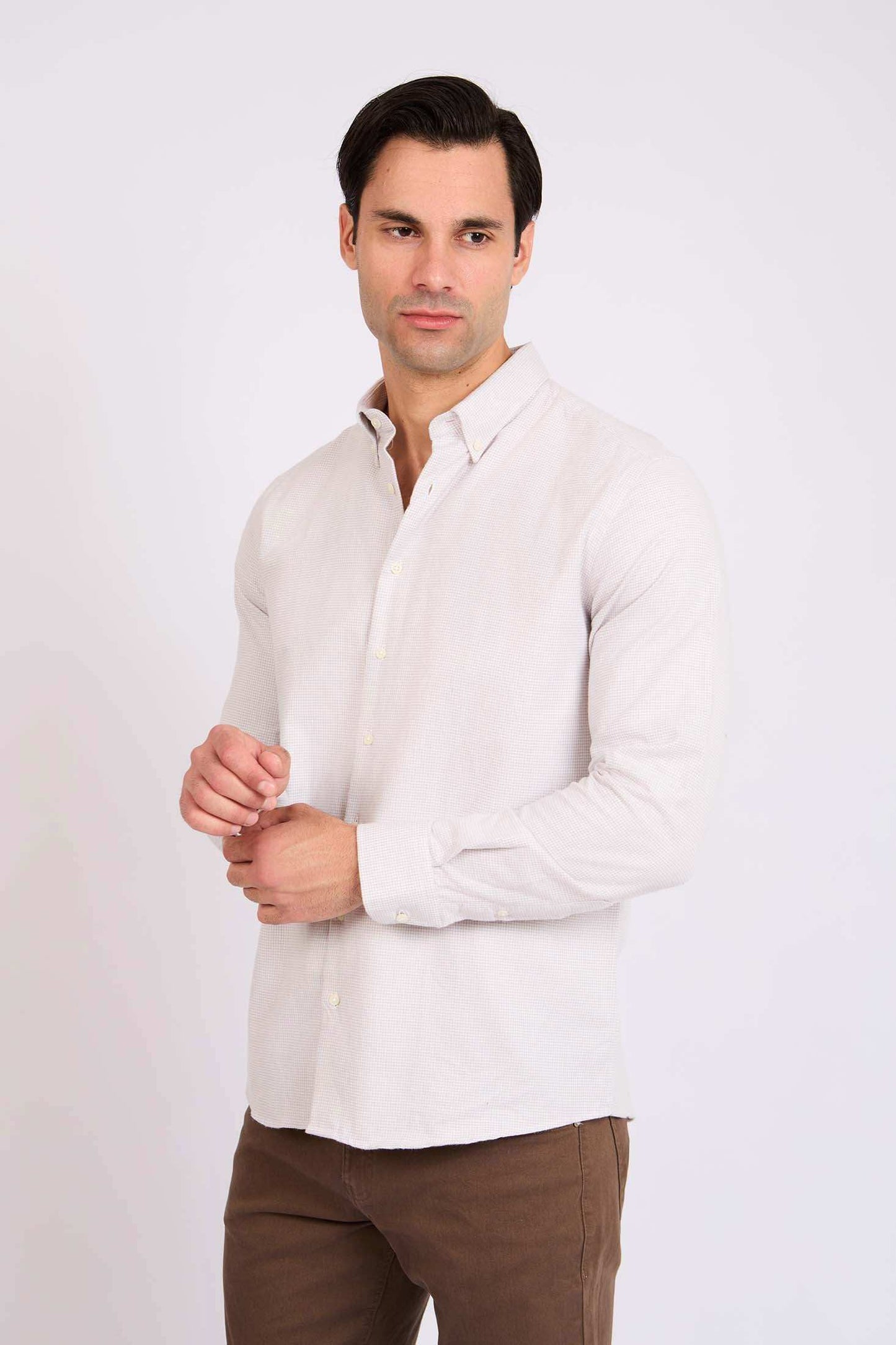 Men Regular Fit Shirt Grey