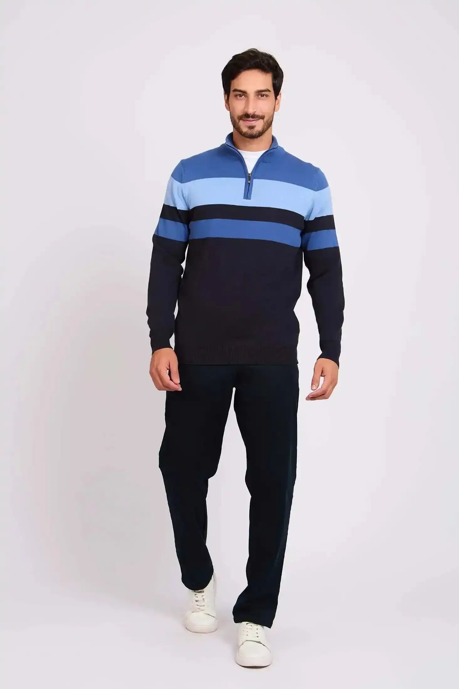 Men Regular Fit Pullover Printed Multicolor