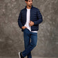 Men Regular Fit Jacket Blue