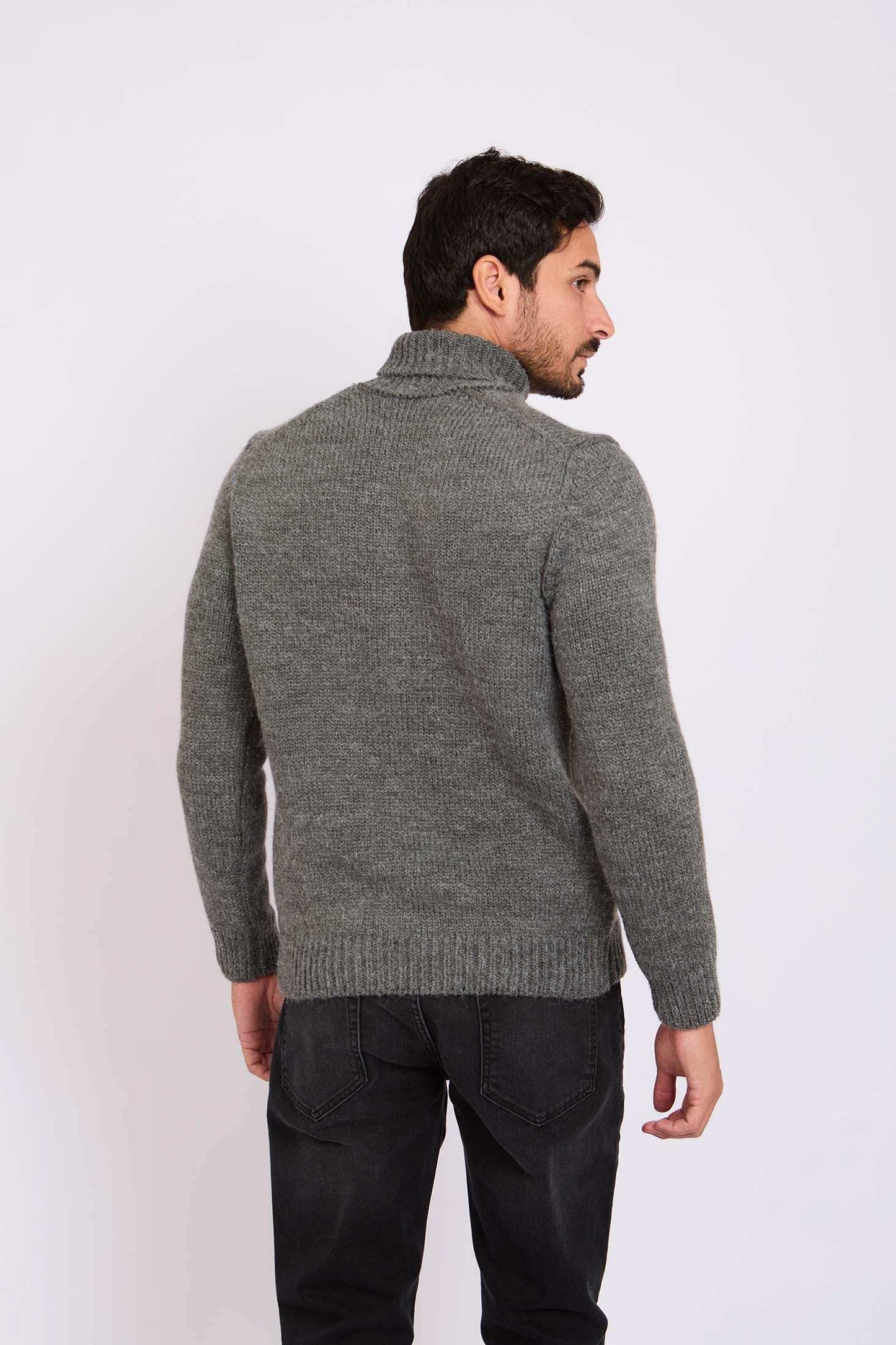 Men Regular Fit Pullover Grey