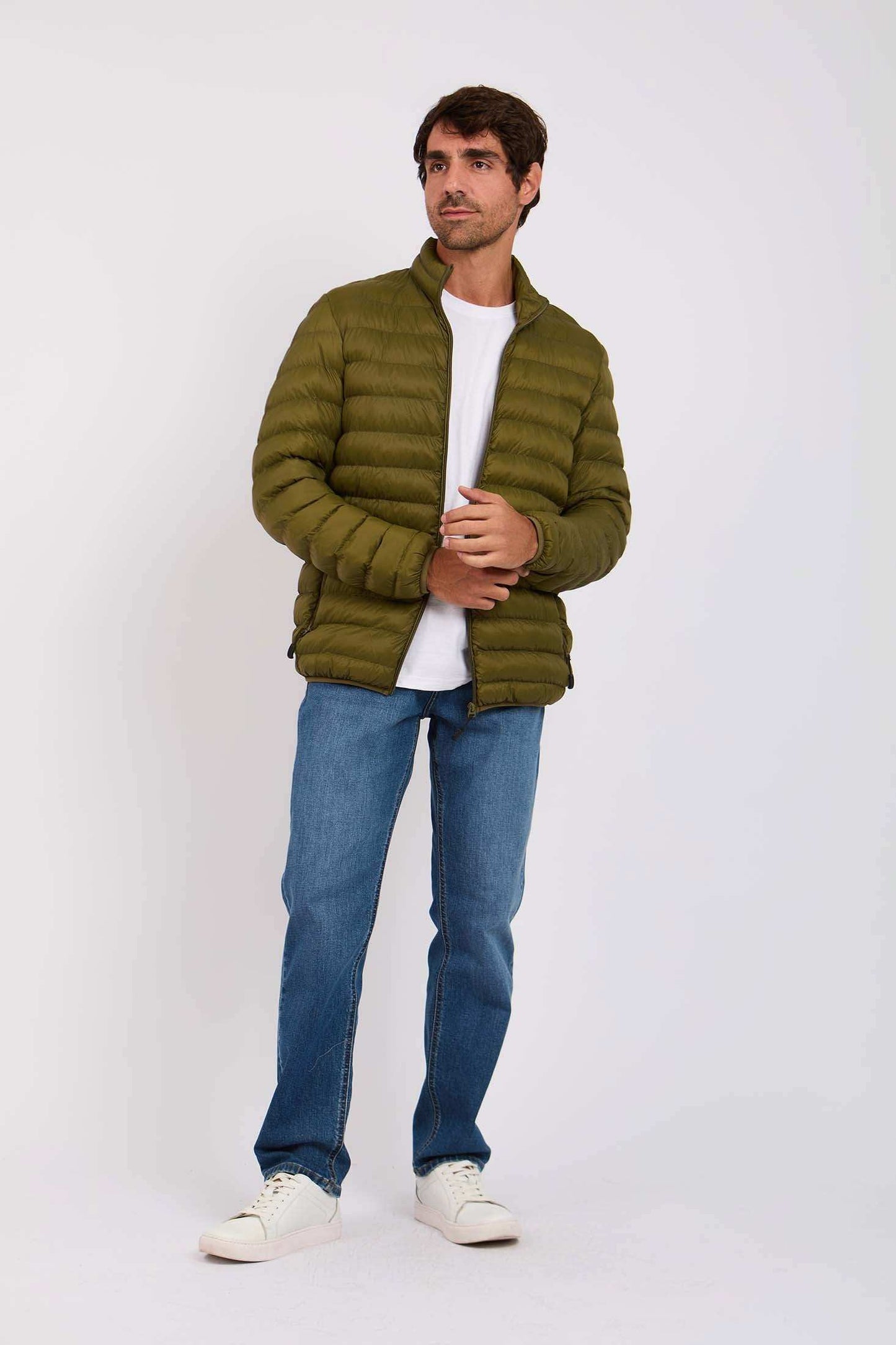 Men Regular Fit Jacket Green