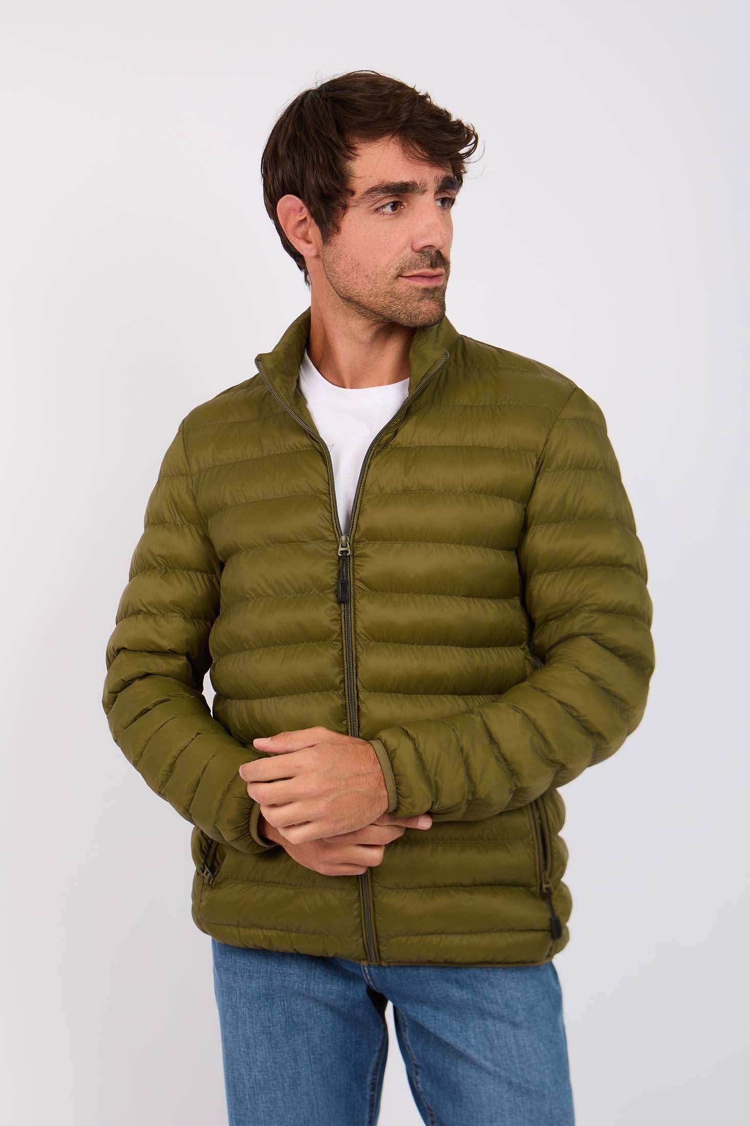 Men Regular Fit Jacket Green