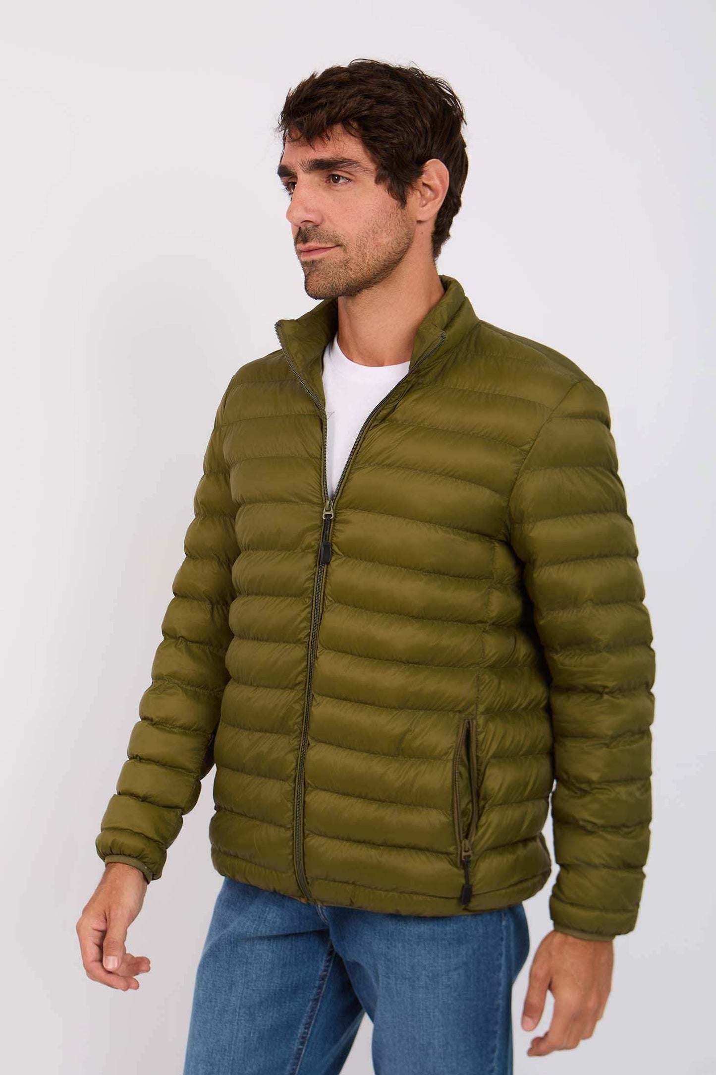 Men Regular Fit Jacket Green