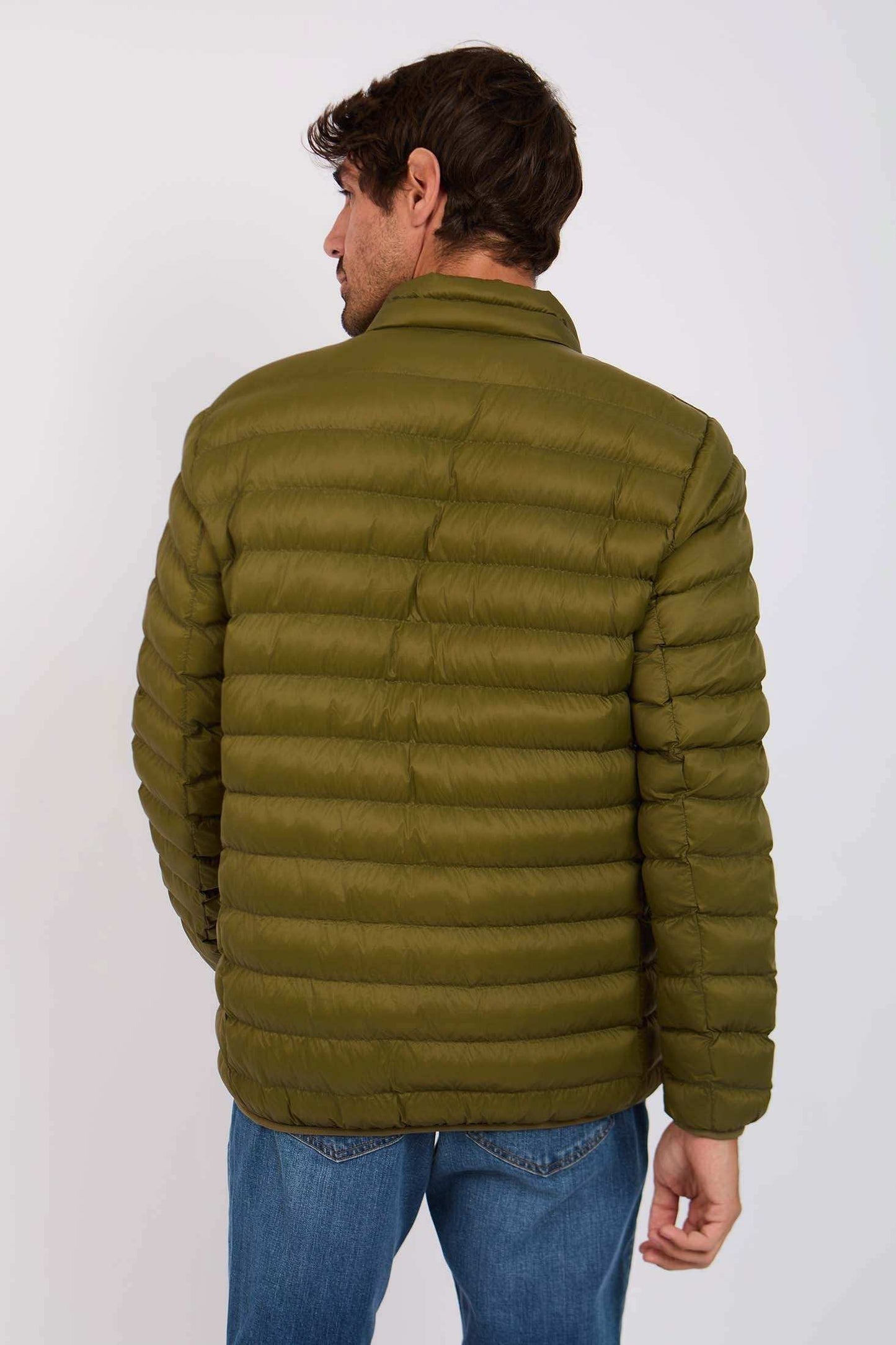 Men Regular Fit Jacket Green