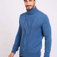Men Regular Fit Pullover Blue