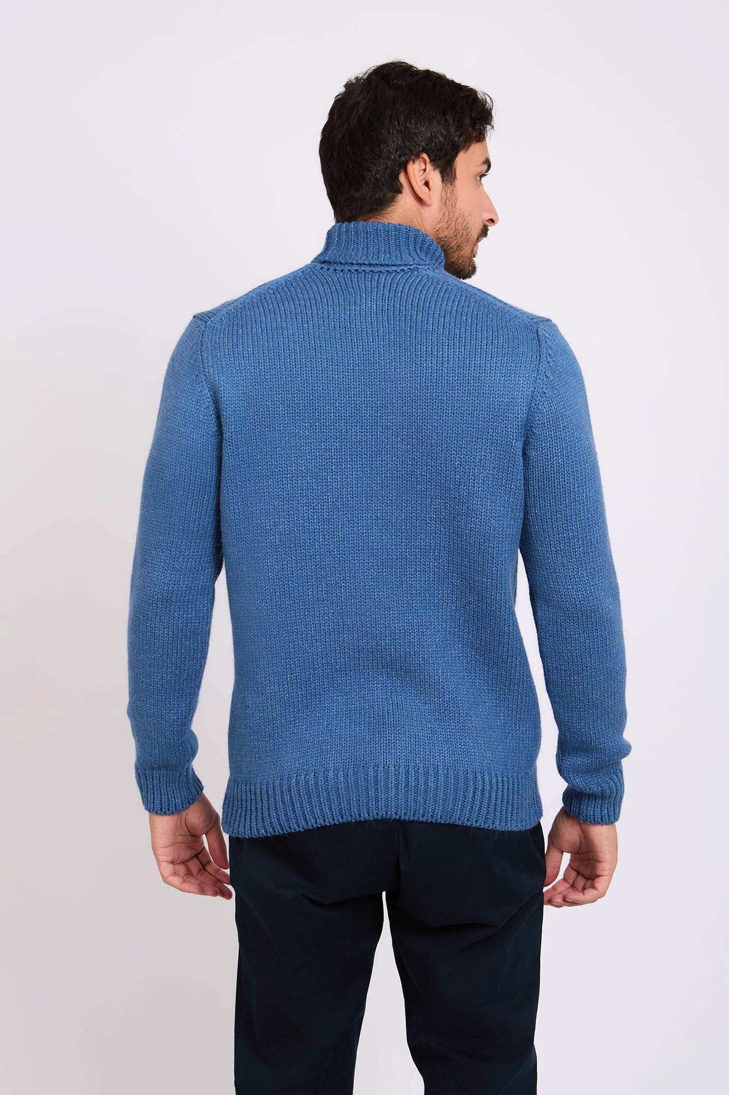Men Regular Fit Pullover Blue