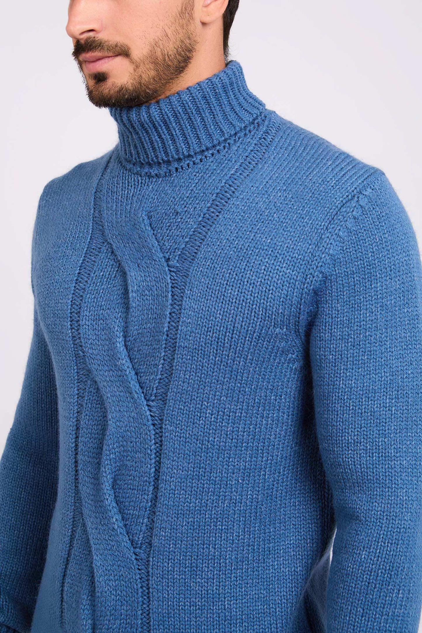 Men Regular Fit Pullover Blue