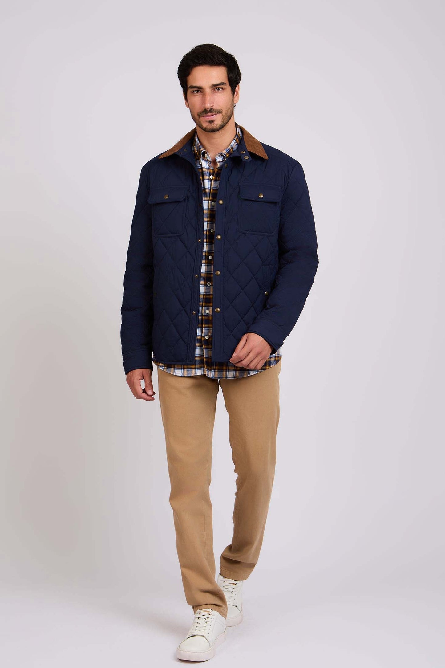 Men Regular Fit Jacket Blue
