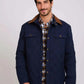 Men Regular Fit Jacket Blue