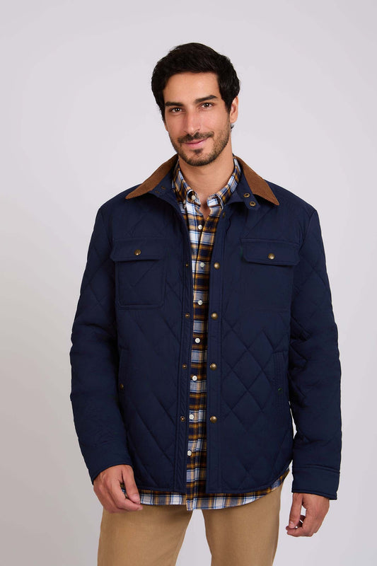 Men Regular Fit Jacket Blue