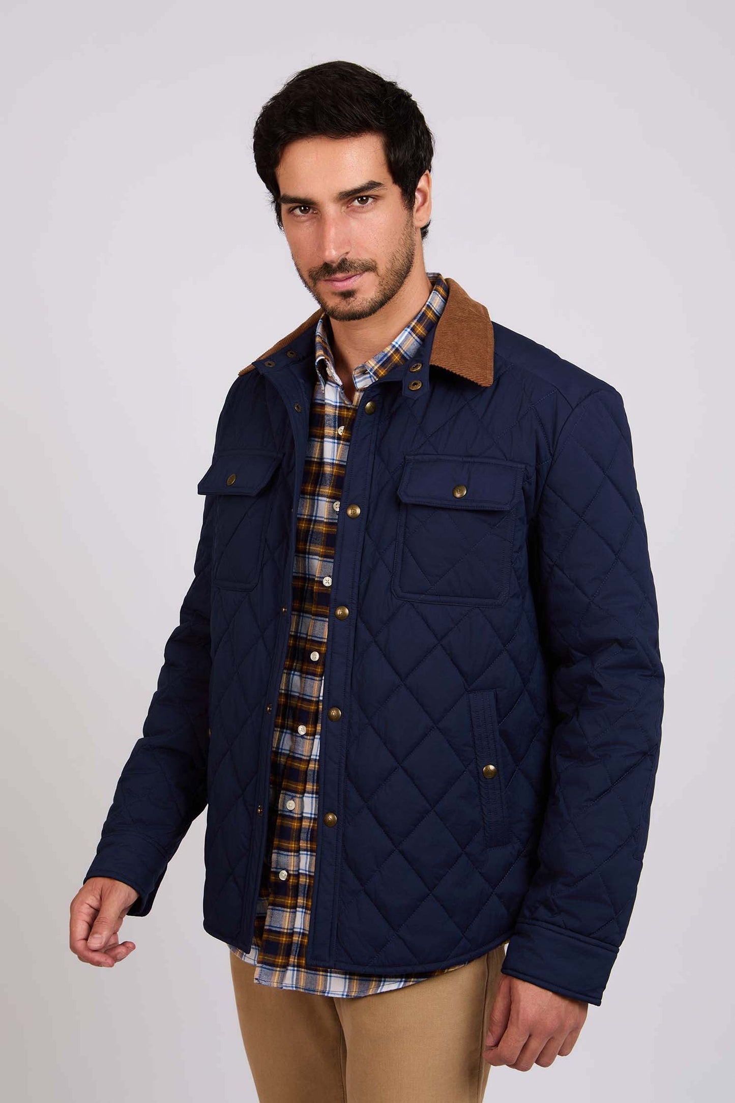 Men Regular Fit Jacket Blue