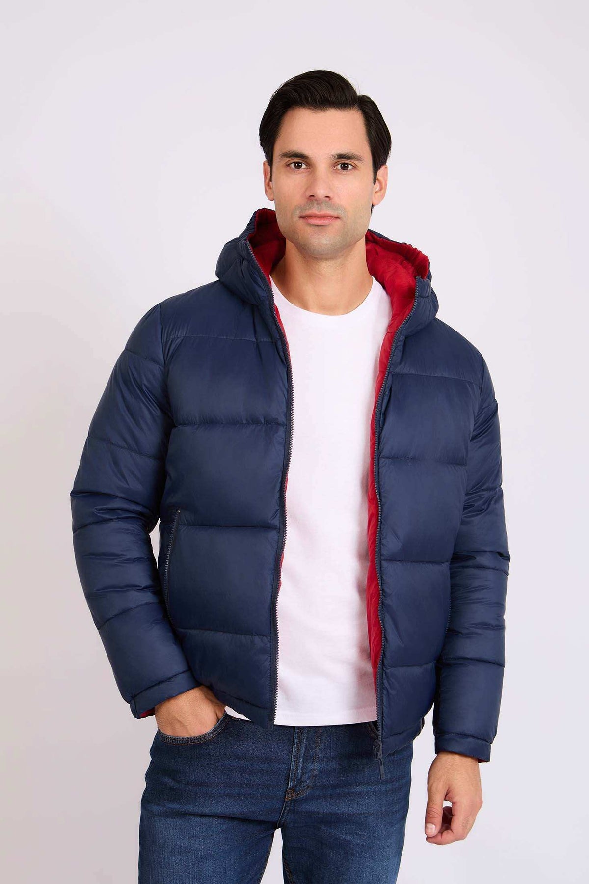 Men Regular Fit Jacket Blue