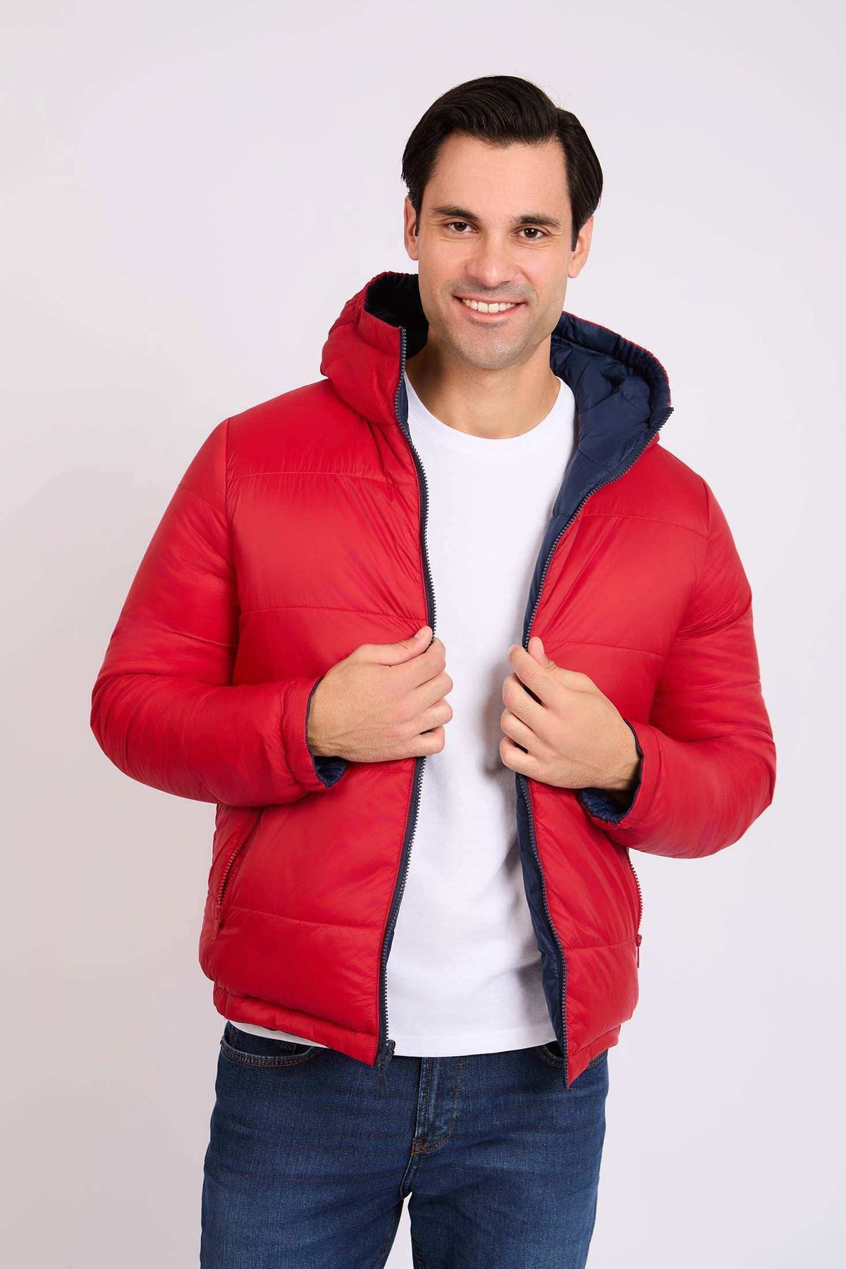 Men Regular Fit Jacket Blue