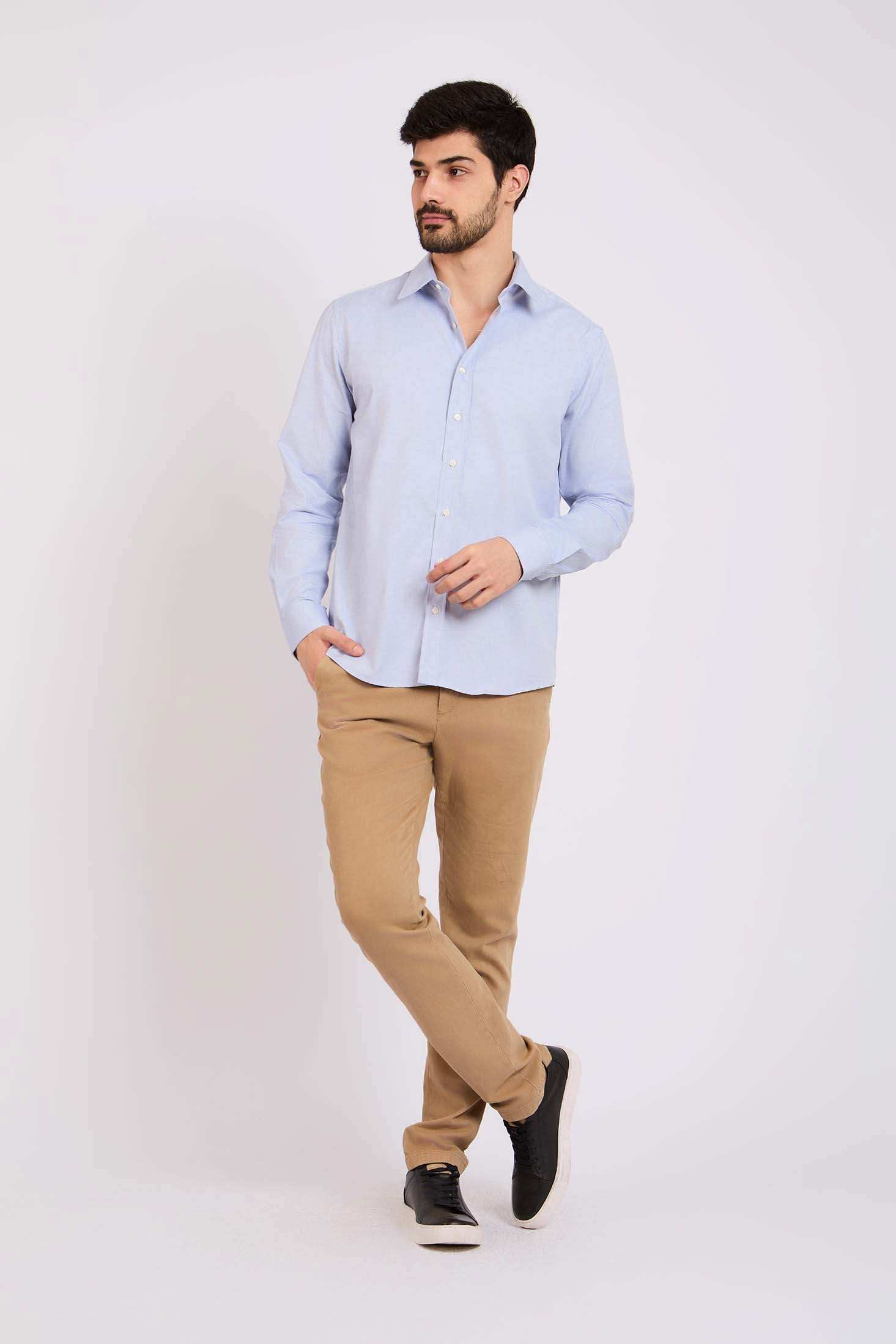 Men Regular Fit Shirt Light Blue