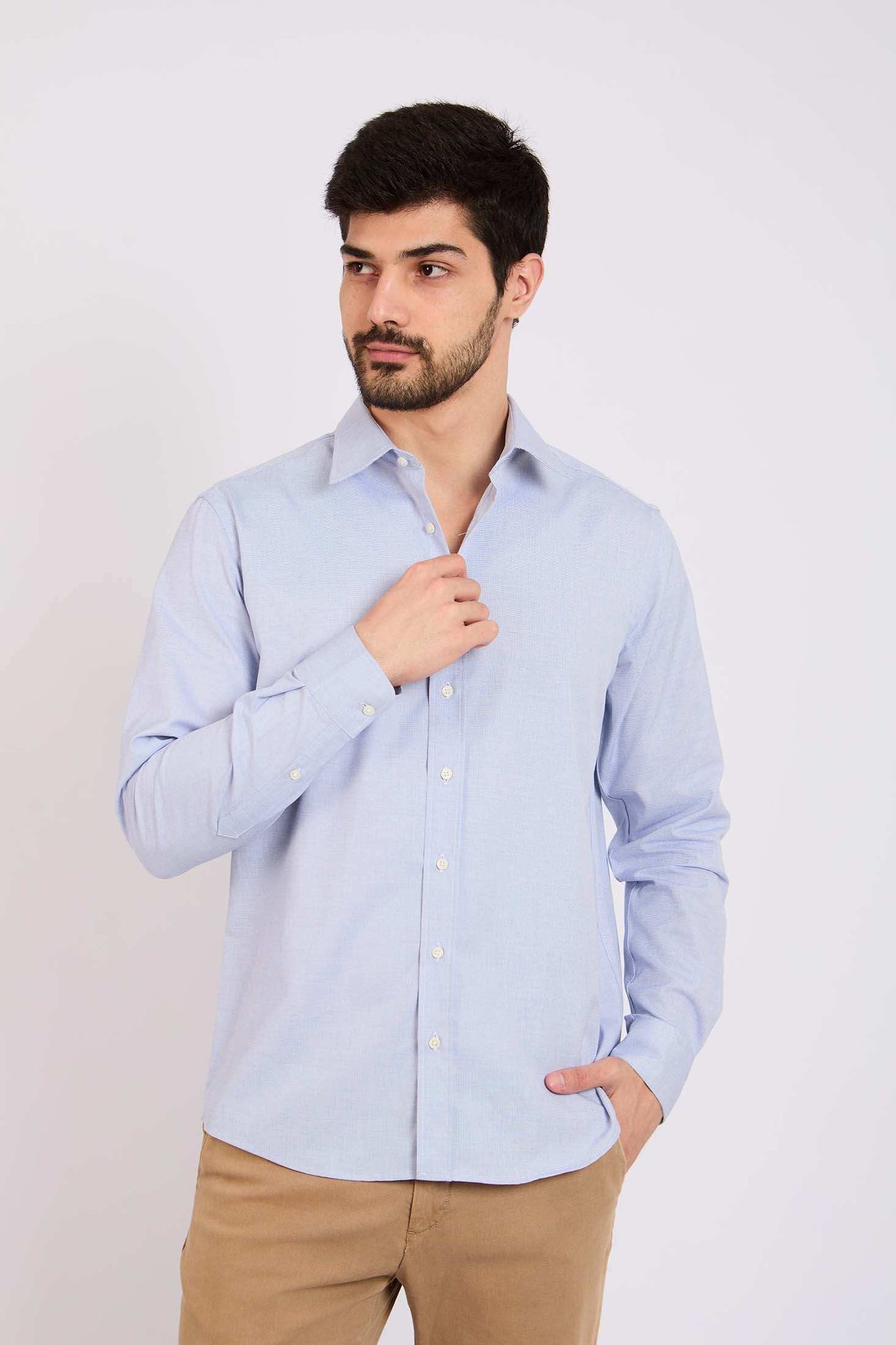 Men Regular Fit Shirt Light Blue