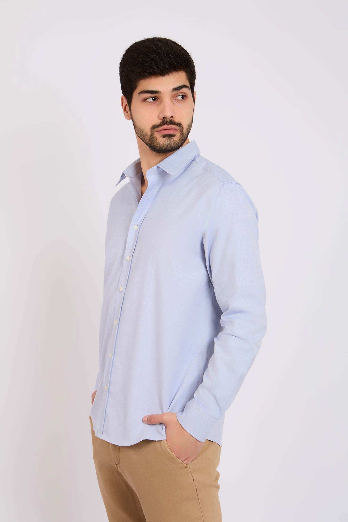Men Regular Fit Shirt Light Blue
