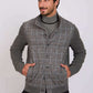 Men Regular Fit Jacket Dark Grey