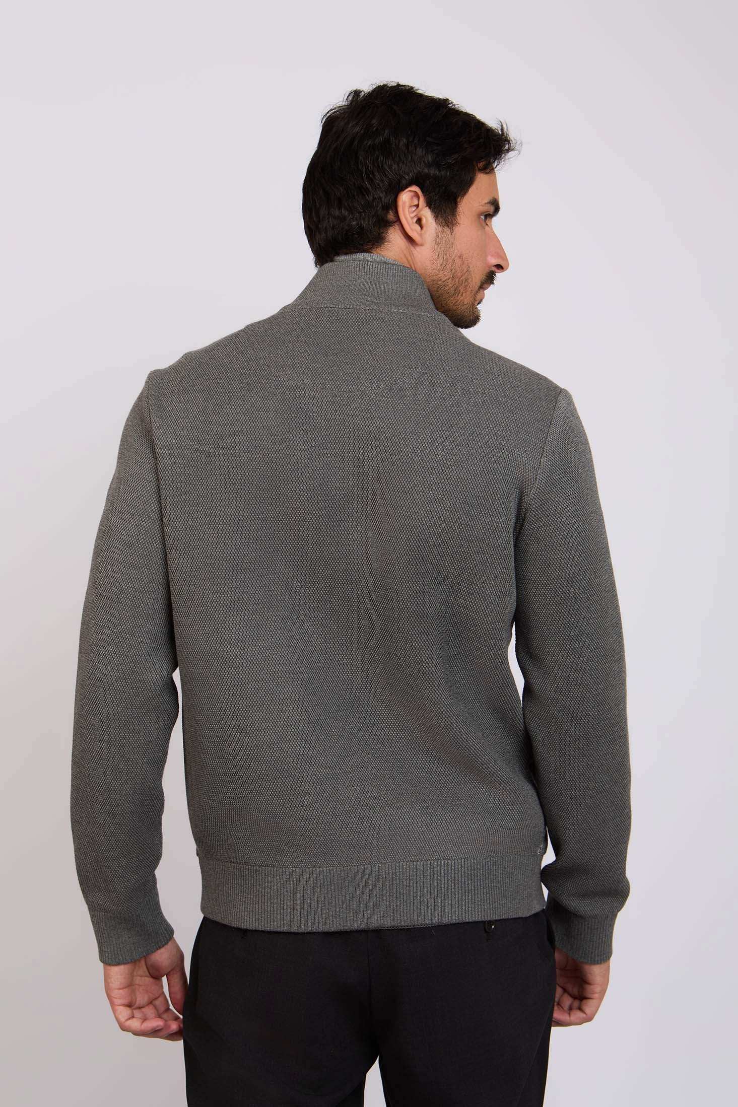 سترة الرجال العادية الرمادي الداكن