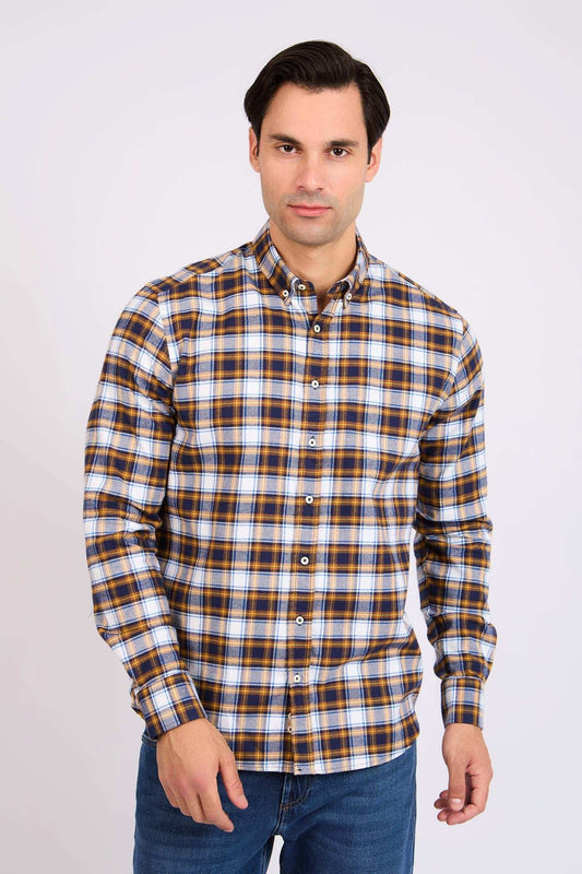 قميص رجالي بقصّة عادية متعدد الألوان