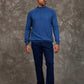 Men Regular Fit Pants Blue