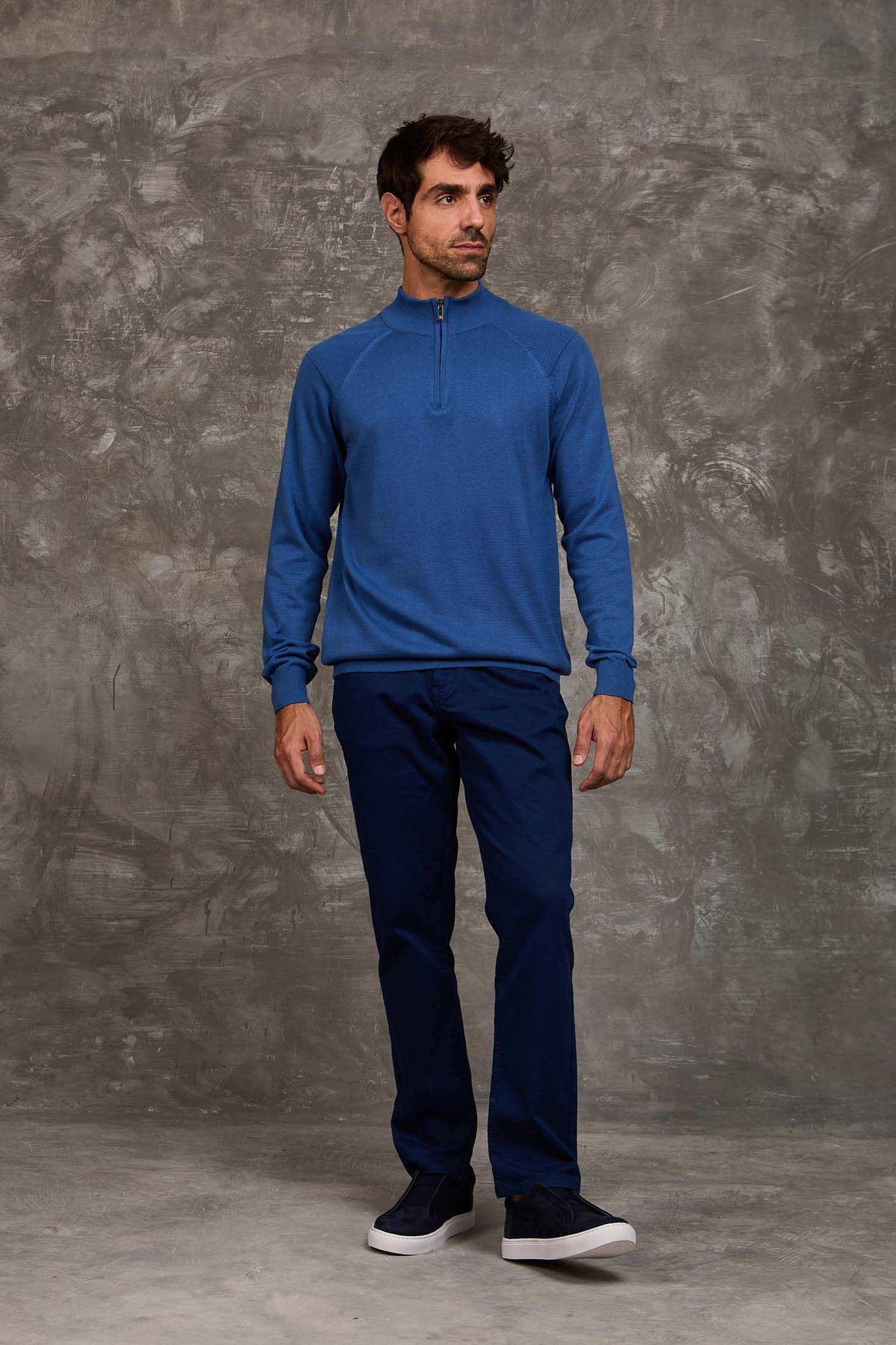 Men Regular Fit Pants Blue