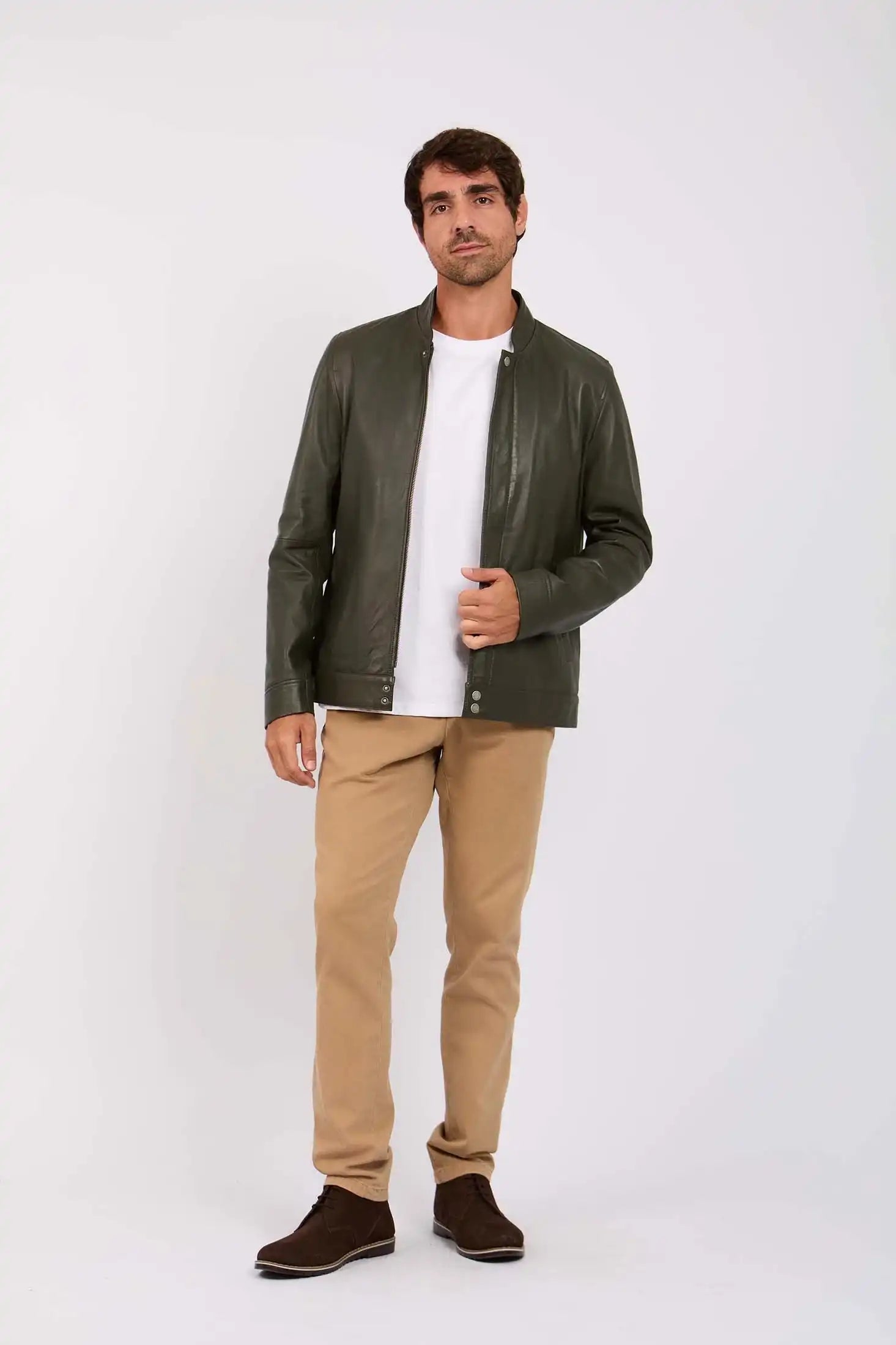 Men Regular Fit Jacket Green