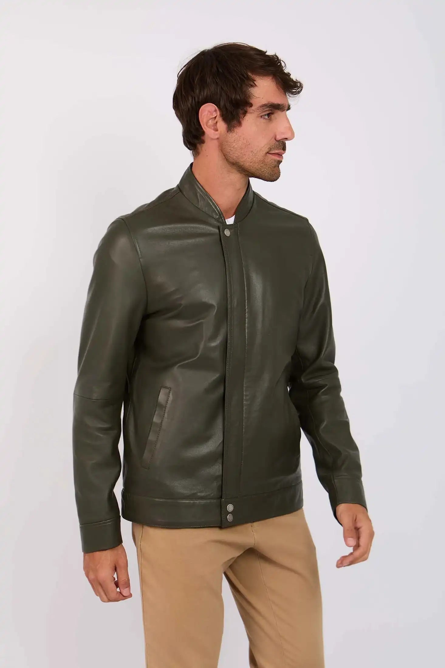 Men Regular Fit Jacket Green