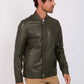 سترة رجالية عادية باللون الأخضر
