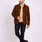 Men Regular Fit Jacket Brown
