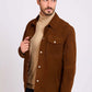 Men Regular Fit Jacket Brown