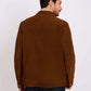 Men Regular Fit Jacket Brown
