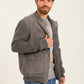 Men Suede Genuine Leather Jacket Grey