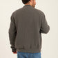 Men Suede Genuine Leather Jacket Grey