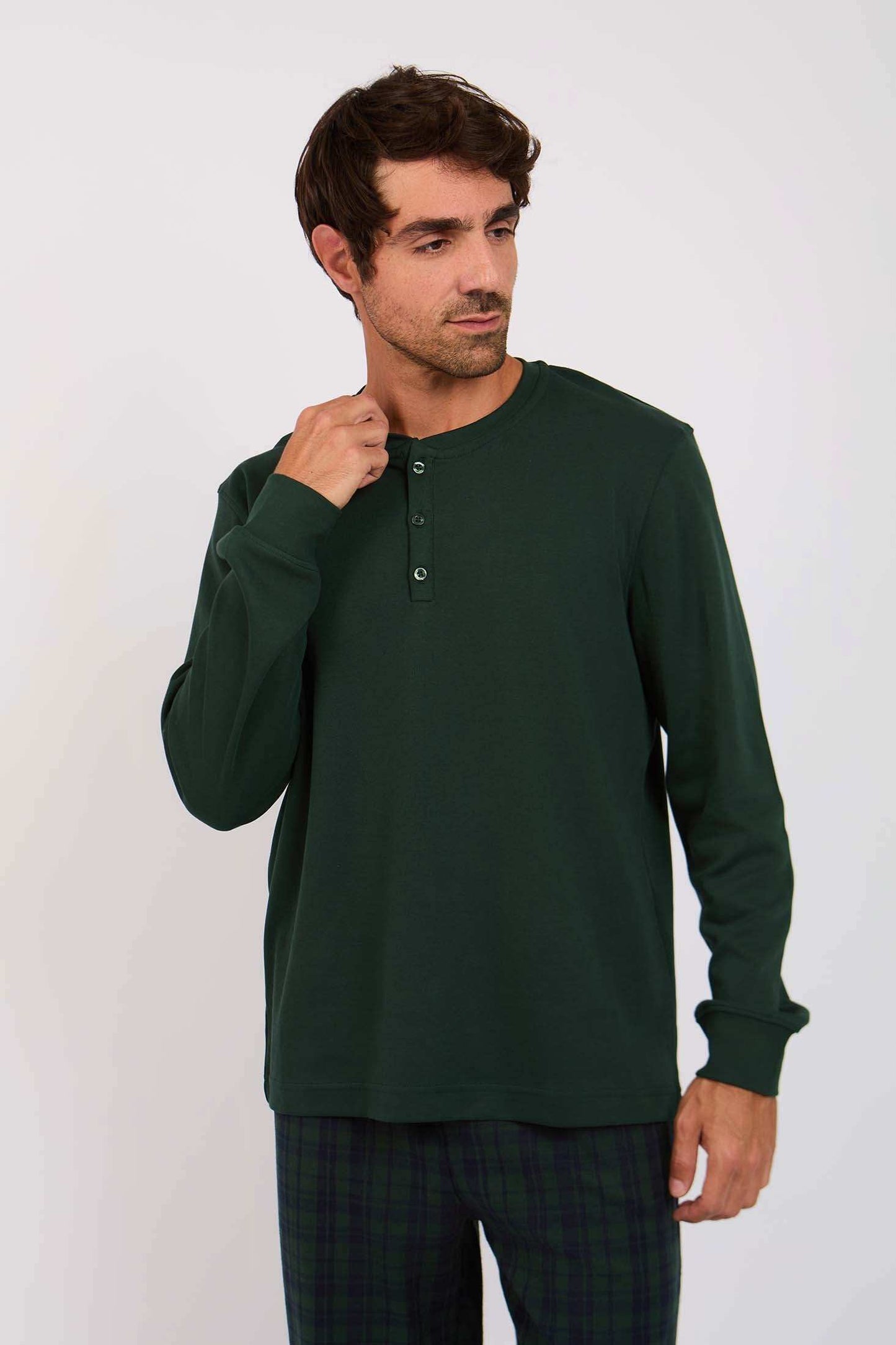 Men Regular Fit Pajama Green