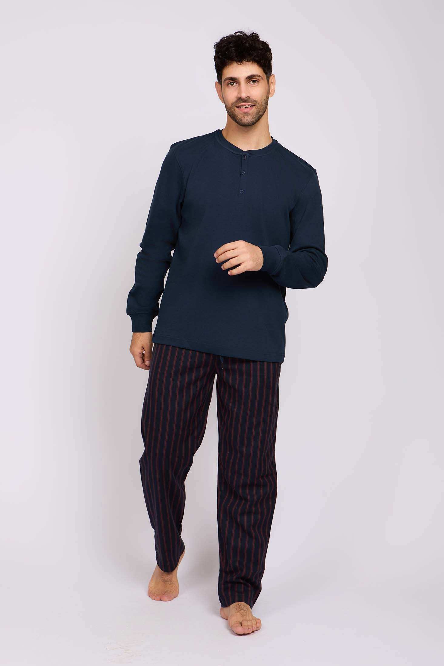 Men Regular Fit Pajama Navy