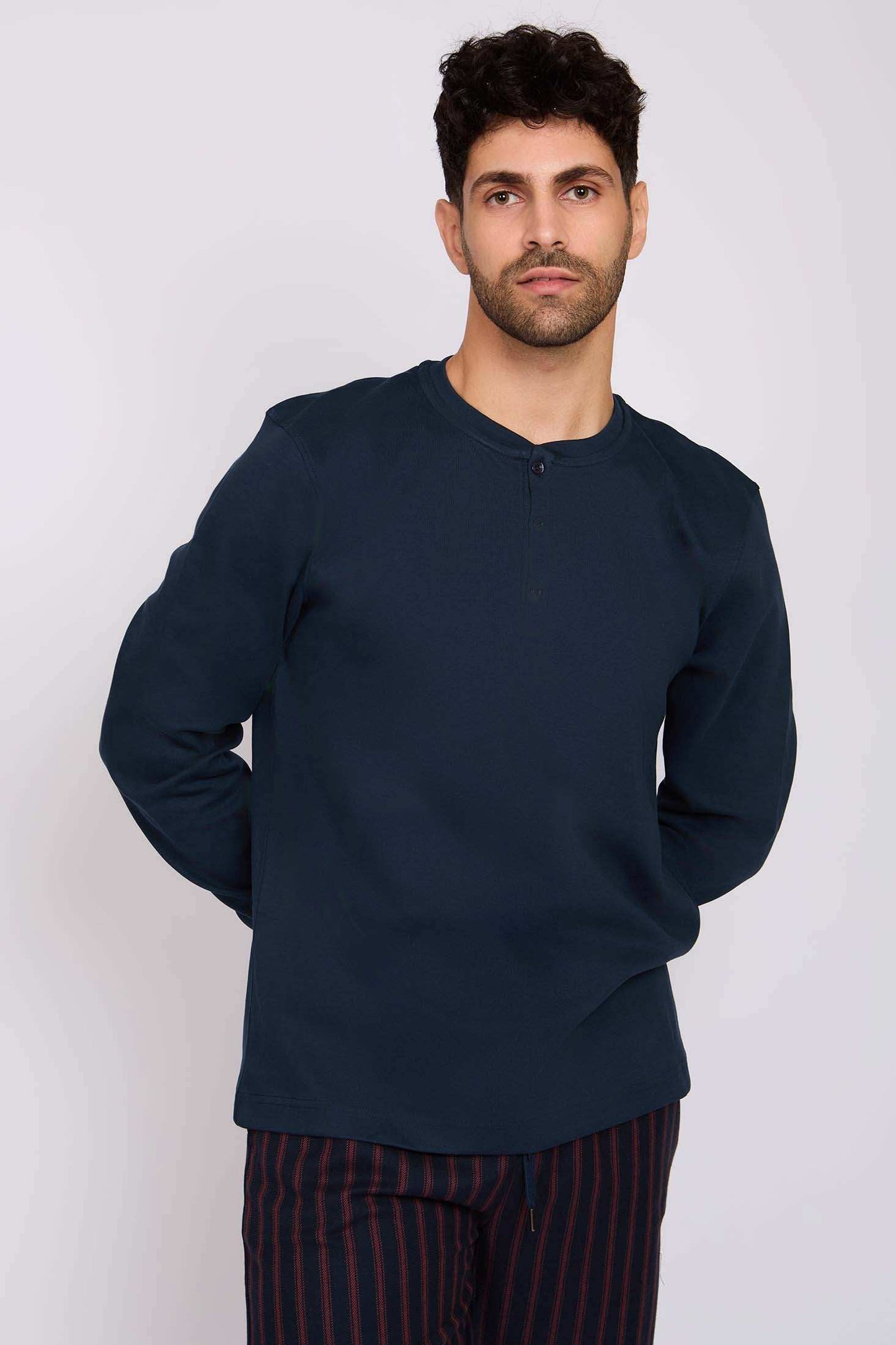 Men Regular Fit Pajama Navy
